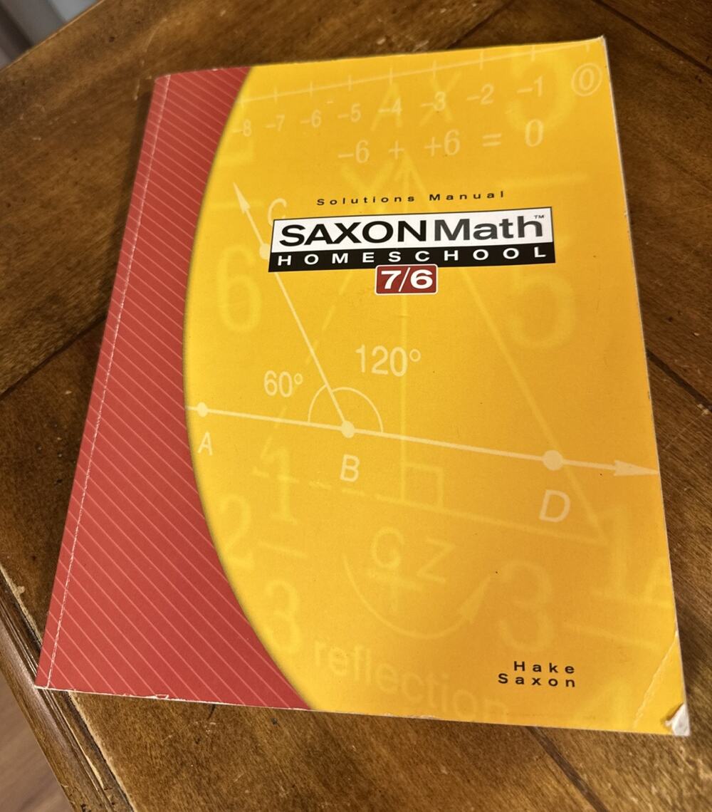 Saxon Math 7/6, Homeschool Edition: Solutions Manual